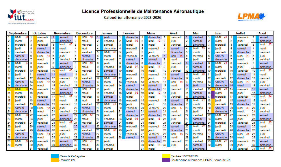 Calendrier 25 26 lpma